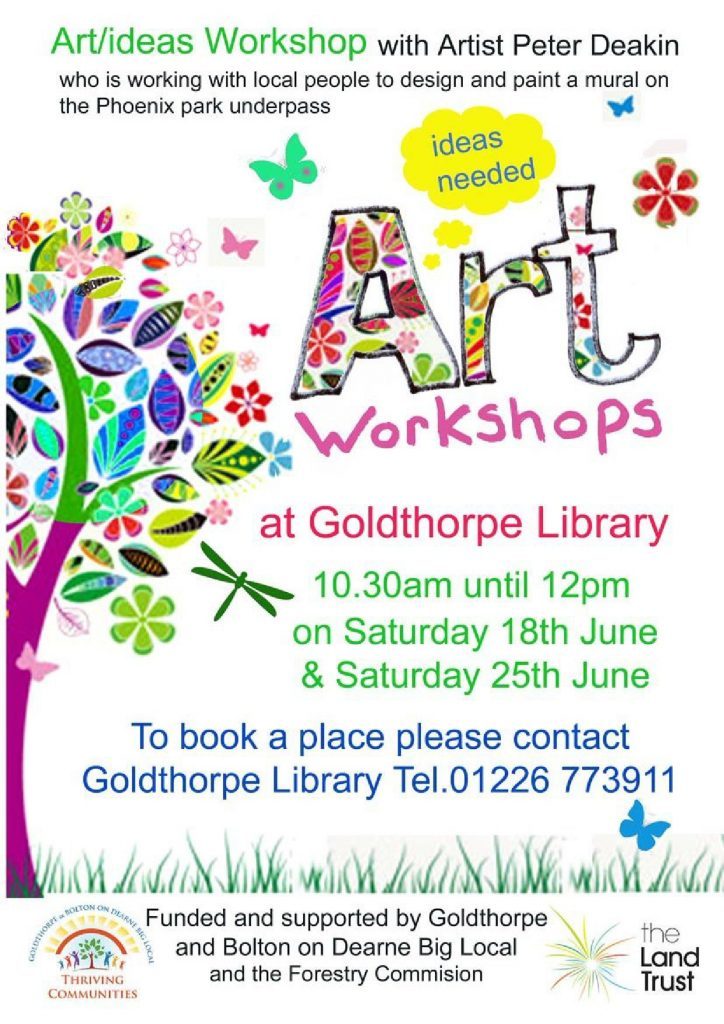Art Workshop Poster Goldthorpe Library