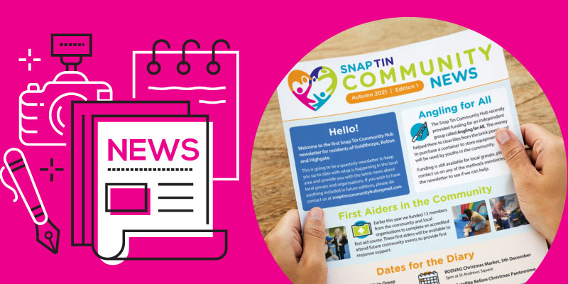 snap tin community hub newsletter banner